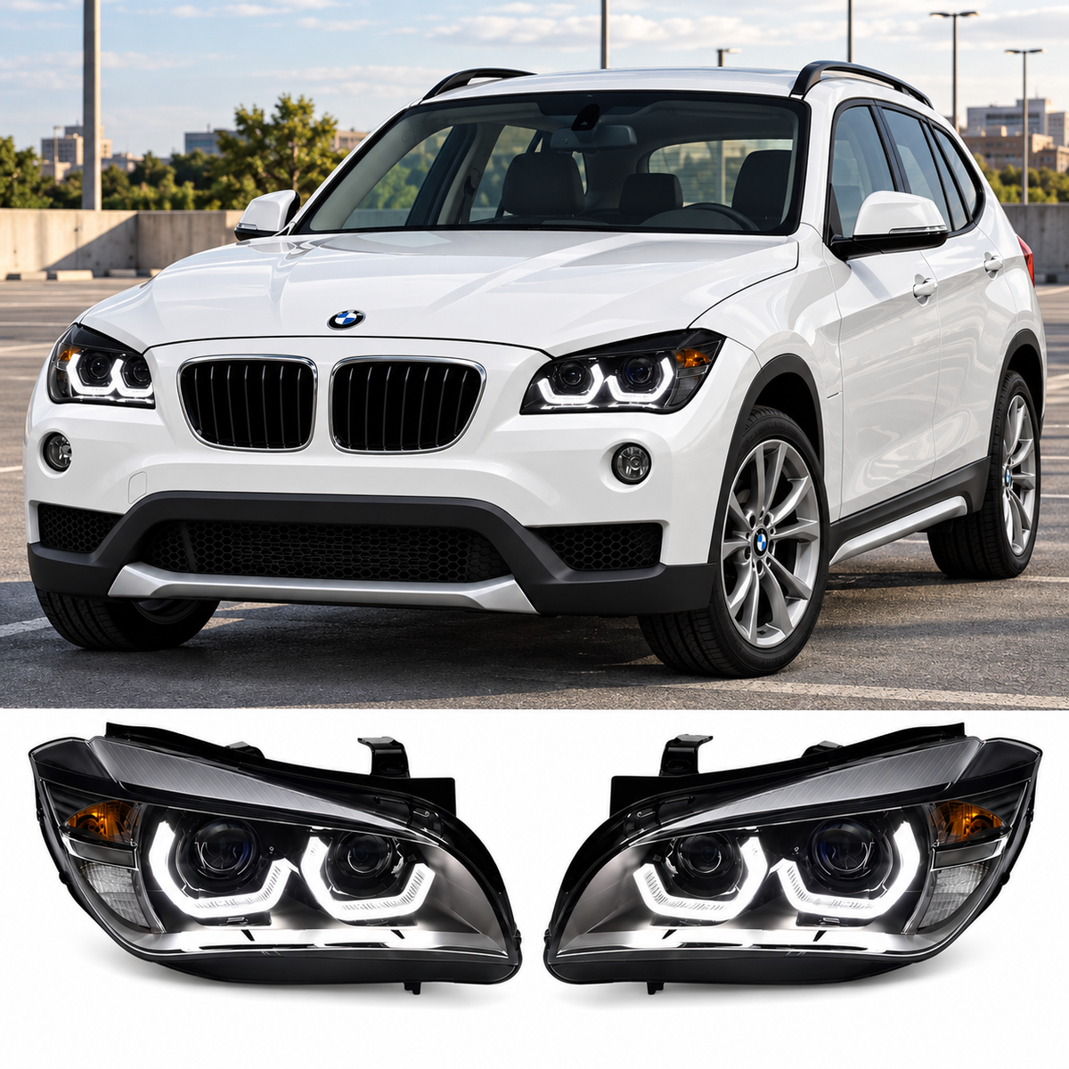 2013-2015 BMW X1 Ikon Style LED Headlights | E84