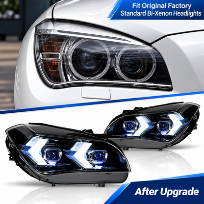 2013-2015 BMW X1 Snake Eyes Laser Style LED Headlights | E84