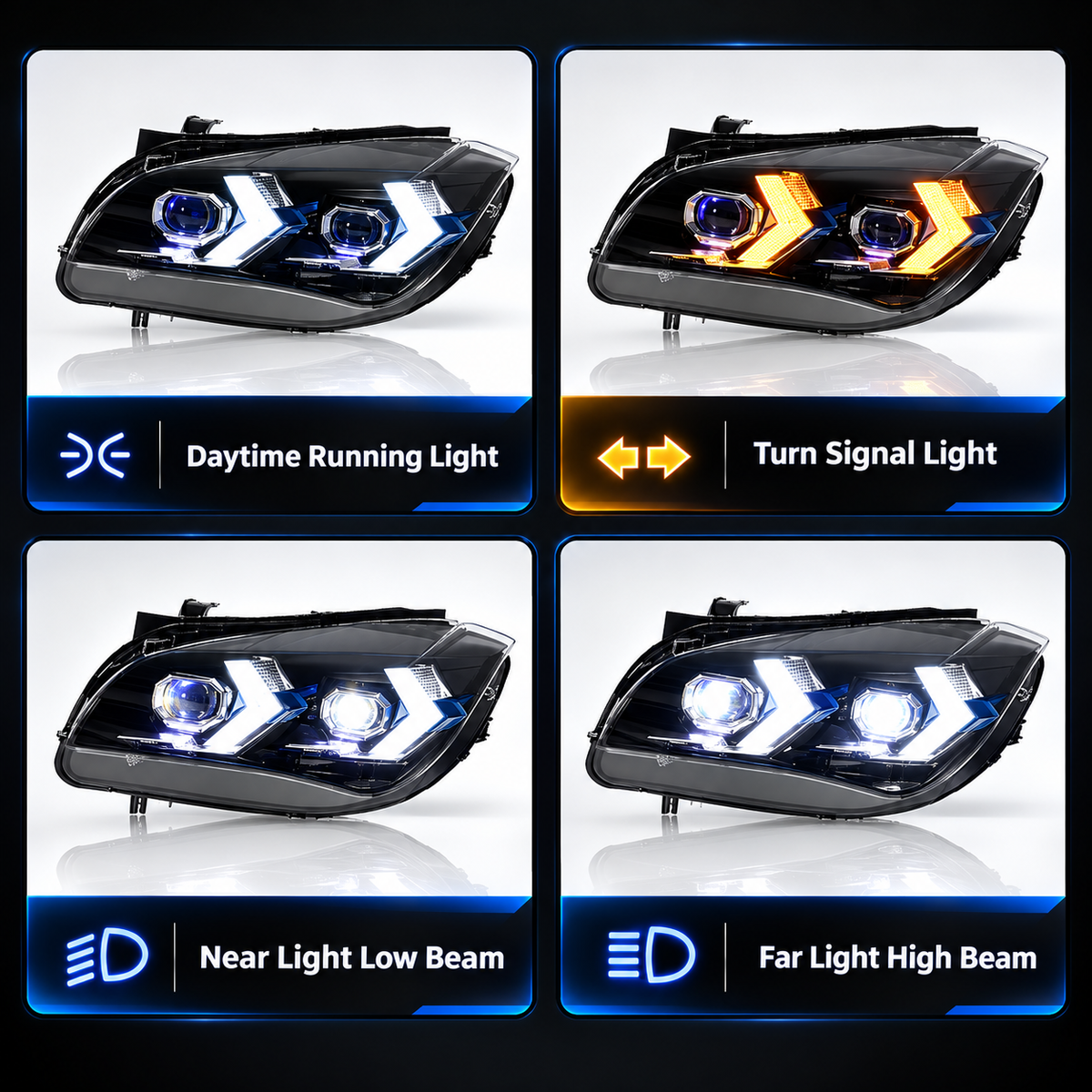 2013-2015 BMW X1 Snake Eyes Laser Style LED Headlights | E84