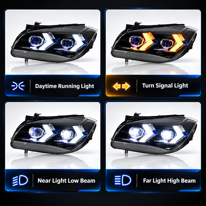 2013-2015 BMW X1 Snake Eyes Laser Style LED Headlights | E84