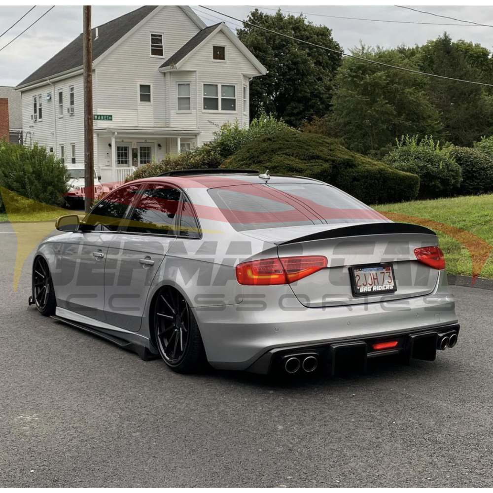 2013-2016 Audi A4/s4 Carbon Fiber Kb Style Diffuser With Led Brake Light | B8.5