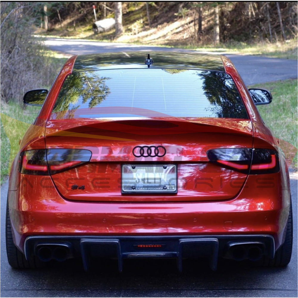 2013-2016 Audi A4/s4 Carbon Fiber Kb Style Diffuser With Led Brake Light | B8.5