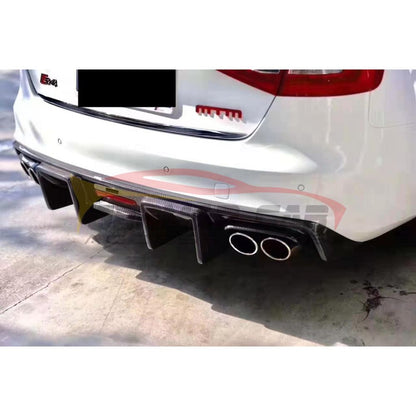 2013-2016 Audi A4/s4 Carbon Fiber Kb Style Diffuser With Led Brake Light | B8.5