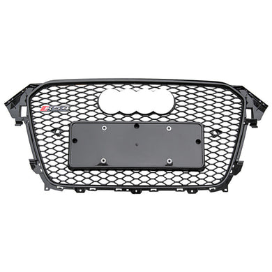 2013-2016 Audi Rs4 Honeycomb Grille | B8.5 A4/s4 Black Frame Net With Emblem / Chrome