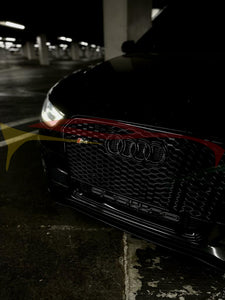 2013-2016 Audi Rs4 Honeycomb Grille With Quattro In Lower Mesh | B8.5 A4/S4 Front Grilles