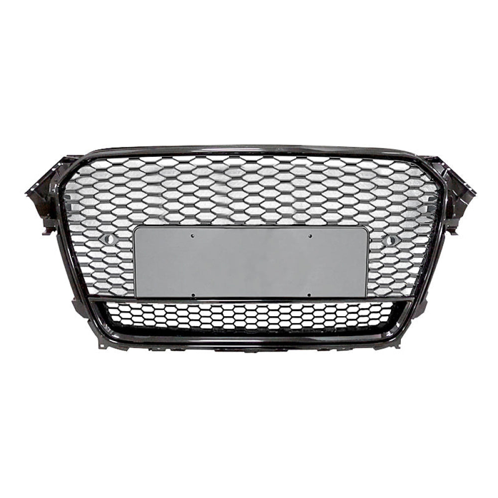 2013-2016 Audi Rs4 Honeycomb Style Grille With Lower Mesh | B8.5 A4/S4 Black Frame Front Grilles