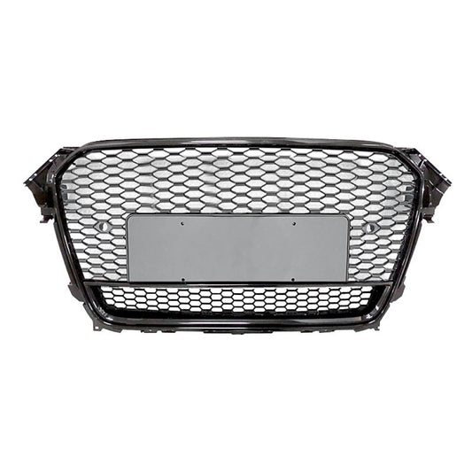 2013-2016 Audi Rs4 Honeycomb Style Grille With Lower Mesh | B8.5 A4/S4 Black Frame Front Grilles