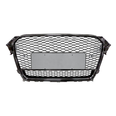 2013-2016 Audi Rs4 Honeycomb Style Grille With Lower Mesh | B8.5 A4/S4 Black Frame Front Grilles