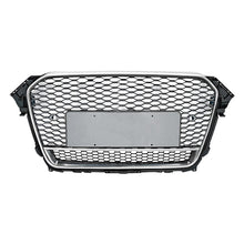 Load image into Gallery viewer, 2013-2016 Audi Rs4 Honeycomb Style Grille With Lower Mesh | B8.5 A4/S4 Chrome Silver Frame Black
