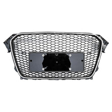 Load image into Gallery viewer, 2013-2016 Audi Rs4 Style Honeycomb Grille | B8.5 A4/S4 Chrome Silver Frame Black Mesh
