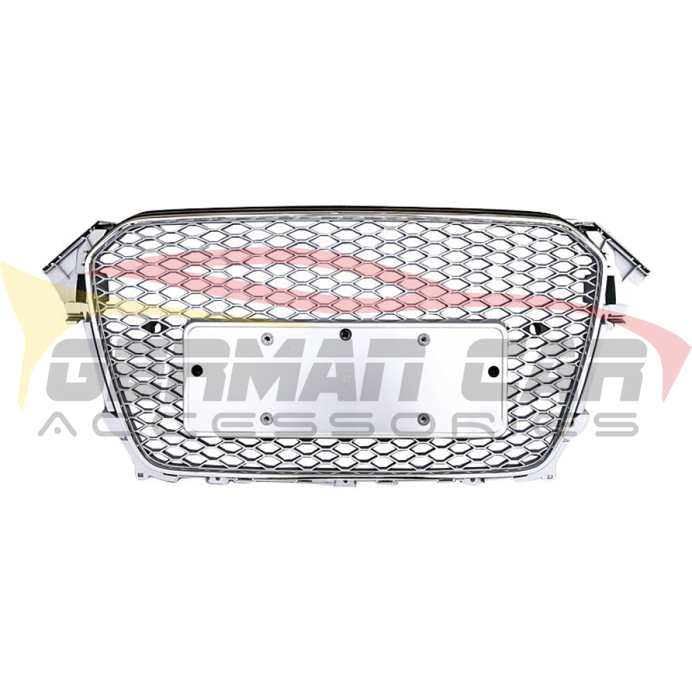 2013-2016 Audi Rs4 Style Honeycomb Grille | B8.5 A4/S4 Chrome Silver Frame Mesh