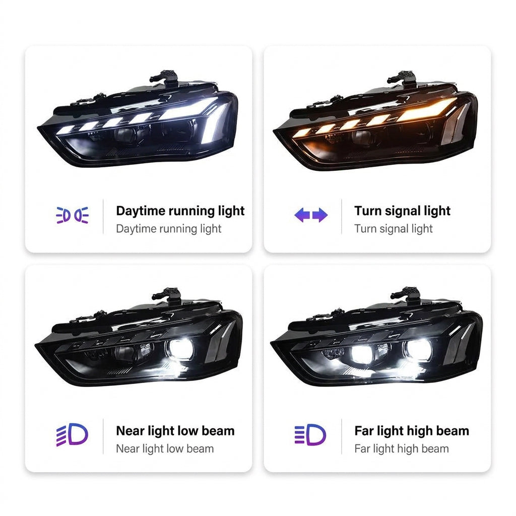 2013-2016 Audi A4/S4 RS5 Style LED Headlights | B8.5