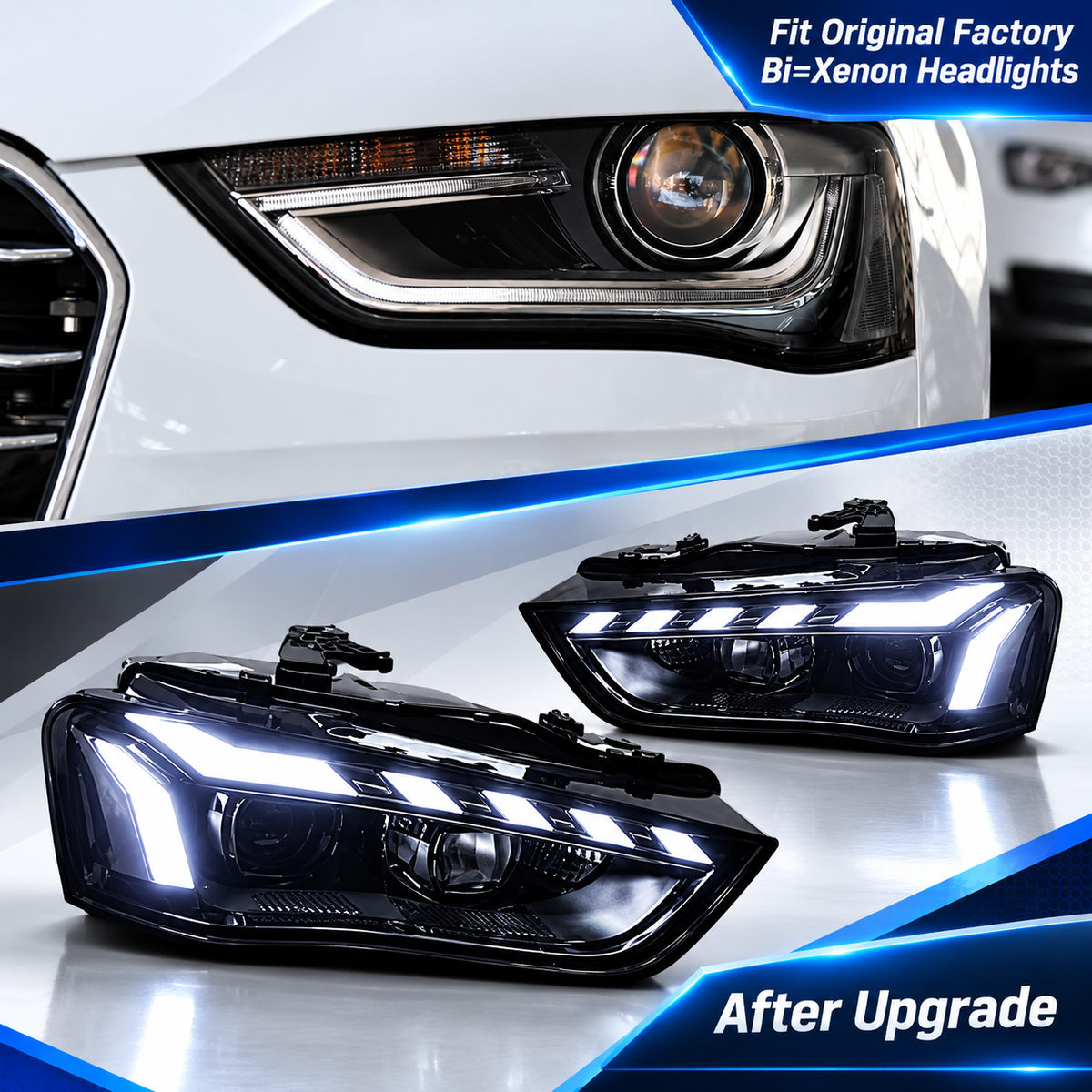 2013-2016 Audi A4/S4 RS5 Style LED Headlights | B8.5