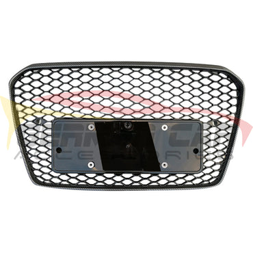 2013-2017 Audi Rs5 Style Honeycomb Grille | B8.5 A5/S5 Carbon Fiber Frame Black Mesh Front Grilles
