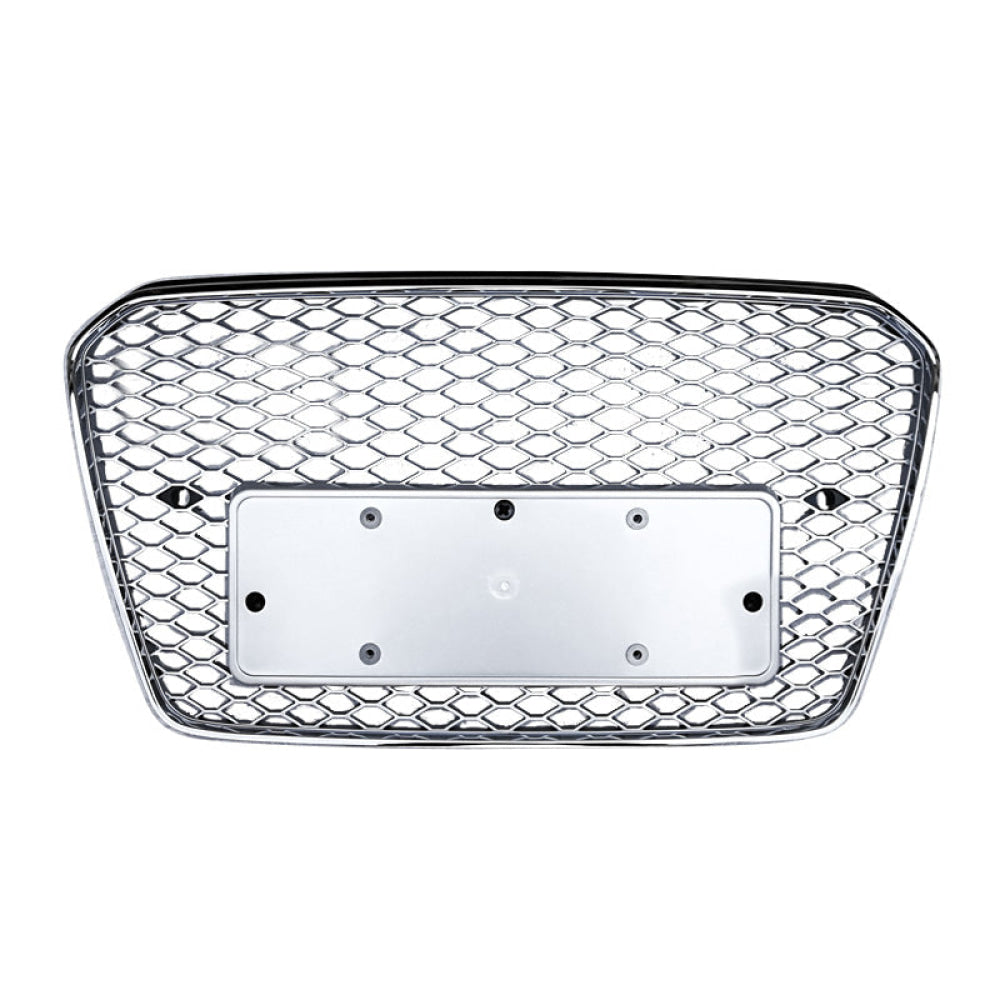 2013-2017 Audi Rs5 Style Honeycomb Grille | B8.5 A5/S5 Chrome Silver Frame Mesh Front Grilles