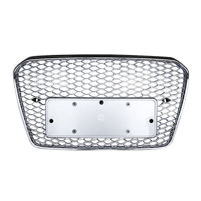 2013-2017 Audi Rs5 Style Honeycomb Grille | B8.5 A5/S5 Chrome Silver Frame Mesh Front Grilles