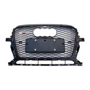 2013-2017 Audi Rsq5 Honeycomb Grille | B8.5 Q5/sq5 Black Frame Net With Emblem / Yes Front Camera