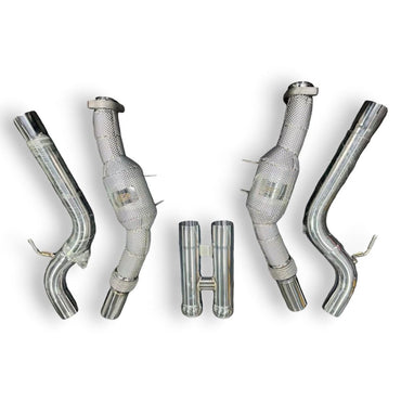 2013-2017 Mercedes S63 Amg Downpipes | W222 Yes Heat Shield / 200 Cell Euro 6 Sport High Flow Cat