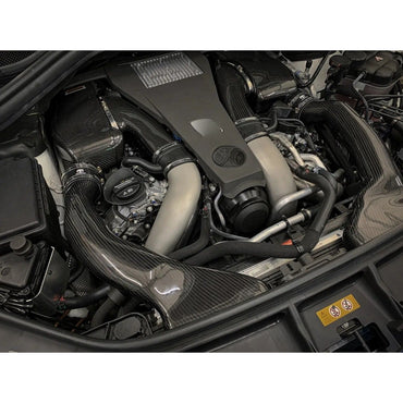  2013-2017 Mercedes-Benz S500/S550/S63 AMG Carbon Fiber High-Flow Cold Air Intake Engine View
