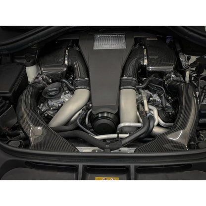  2013-2017 Mercedes-Benz S500/S550/S63 AMG Carbon Fiber High-Flow Cold Air Intake top view