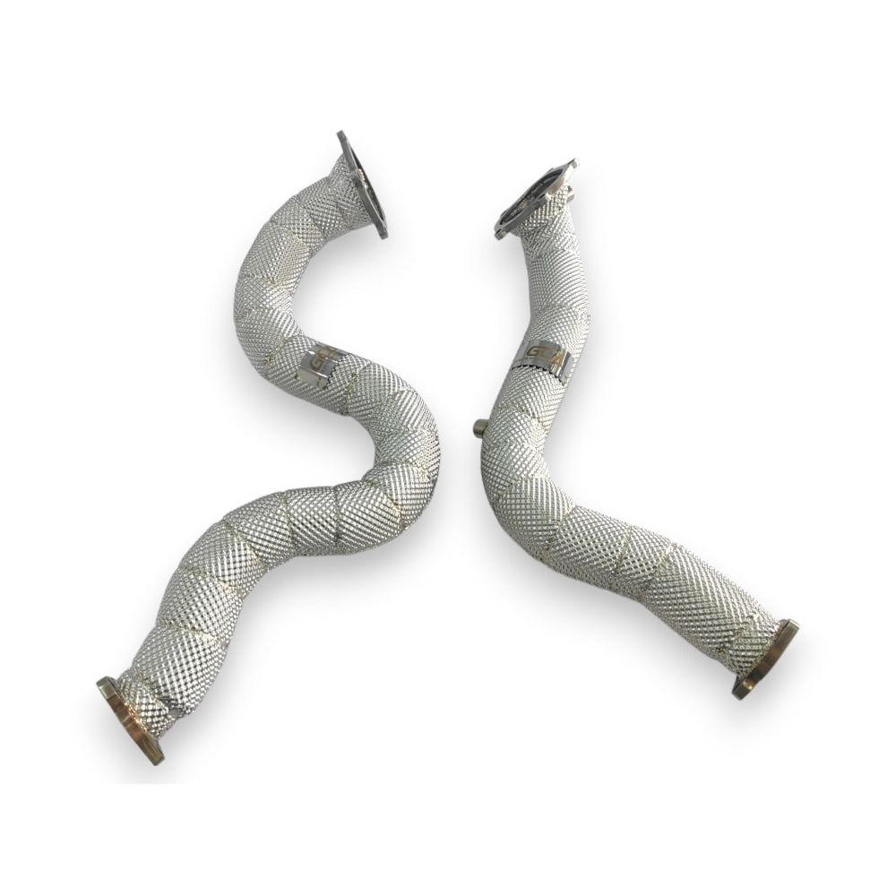 2013-2018 Audi Rs6/Rs7 Downpipes | C7/C7.5 Yes Heat Shield / Racing Downpipe (No Cat) Front Race