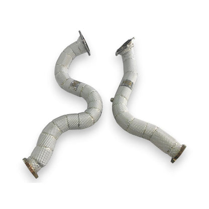 2013-2018 Audi Rs6/Rs7 Downpipes | C7/C7.5 Yes Heat Shield / Racing Downpipe (No Cat) Front Race