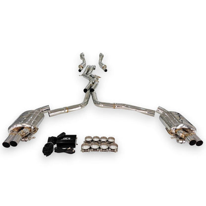 2013-2018 Audi Rs6/Rs7 Valved Sport Exhaust System | C7/C7.5 Stainless Steel / Chrome Tips