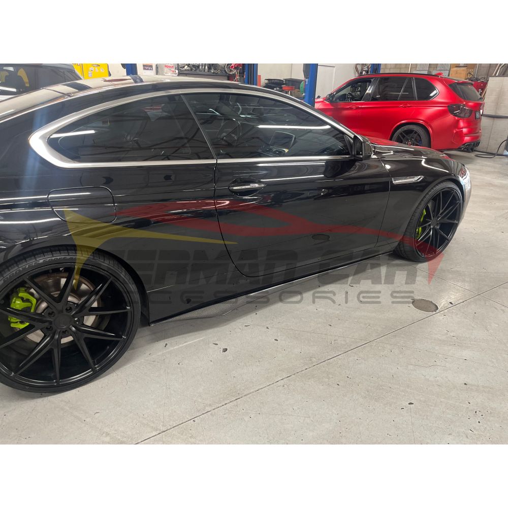 2013-2018 Bmw 6-Series/M6 Carbon Fiber V Style Side Skirts | F06/F12/F13