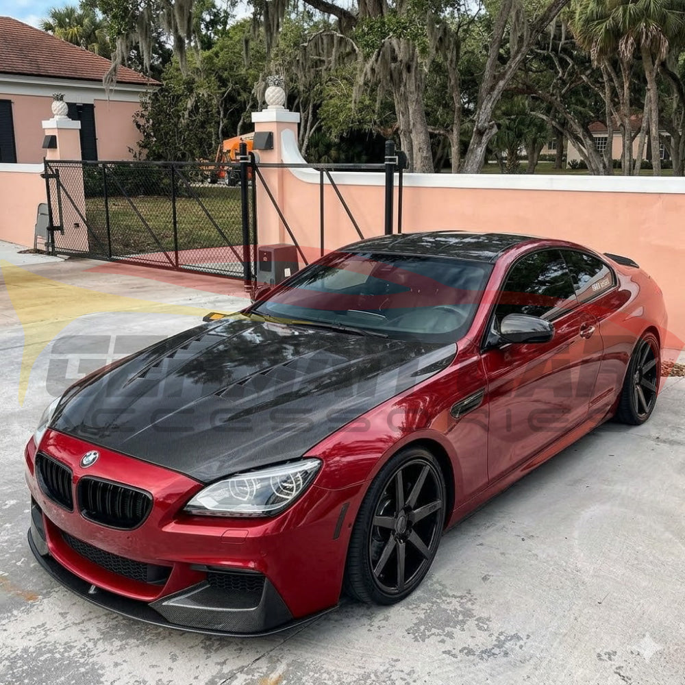 2013-2019 BMW 6-Series/M6 V Style Carbon Fiber Hood | F06/F12/F13 - Front Hood