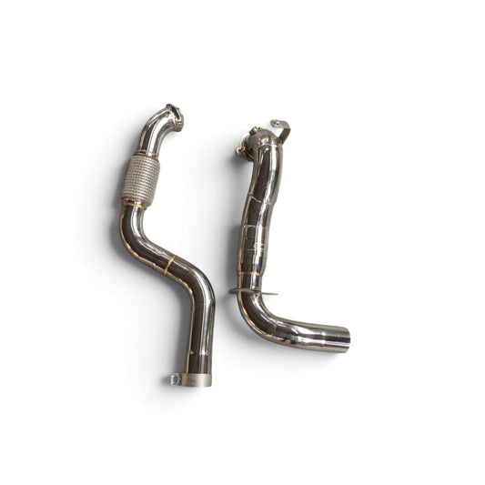 2013-2019 Mercedes CLA220/CLA250 Downpipe | W117/C117 - No Heat Shield / Racing Downpipe (No Cat) - Downpipes