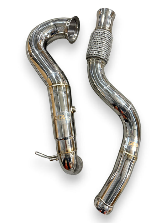 2013-2019 Mercedes CLA45 AMG Downpipe | W117 No Heat Shield / Racing Downpipe (No Cat) Downpipes