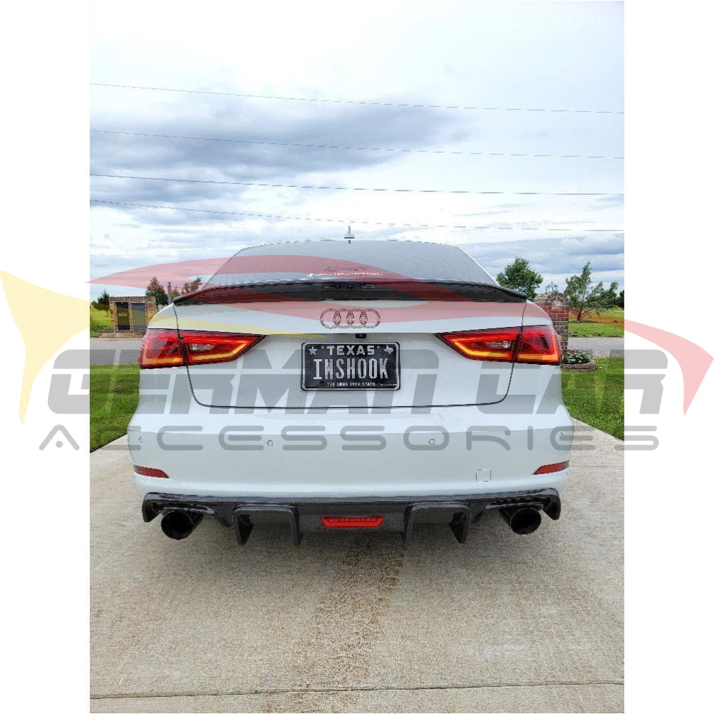 2014-2016 Audi A3/s3 Carbon Fiber Diffuser With Led Brake Light | 8V