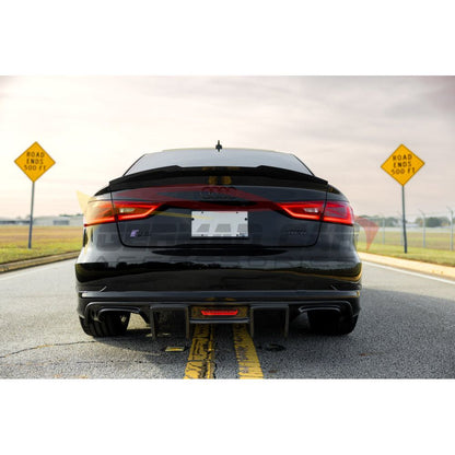 2014-2016 Audi A3/S3 Carbon Fiber Diffuser with LED Brake Light | 8V A3/S3 Rear Diffusers