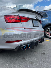 Load image into Gallery viewer, 2014-2016 Audi A3/S3 Carbon Fiber Diffuser With Led Brake Light | 8V Rear Diffusers
