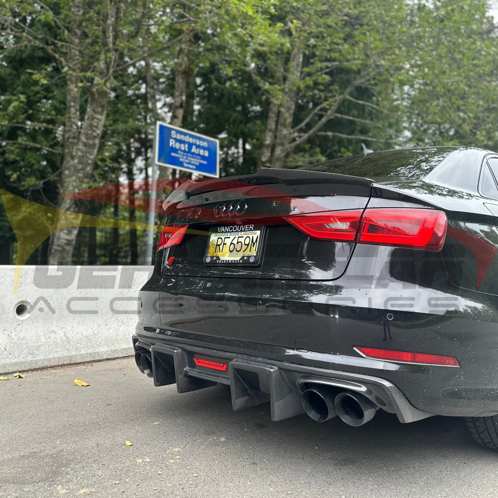 2014-2016 Audi A3/S3 V Style Carbon Fiber Trunk Spoiler | 8V Rear Spoilers