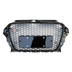 2014-2016 Audi Rs3 Honeycomb Grille | 8V A3/s3 Black Frame Net All Mesh No Emblem /