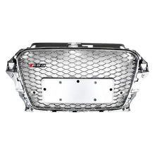 Load image into Gallery viewer, 2014-2016 Audi Rs3 Honeycomb Grille | 8V A3/s3 Chrome Silver Frame Net All Mesh No Emblem /
