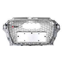 Load image into Gallery viewer, 2014-2016 Audi Rs3 Honeycomb Grille | 8V A3/s3 Chrome Silver Frame Net With Emblem /
