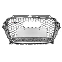 Load image into Gallery viewer, 2014-2016 Audi Rs3 Honeycomb Grille With Quattro In Lower Mesh | 8V A3/s3 Chrome Silver Frame Net
