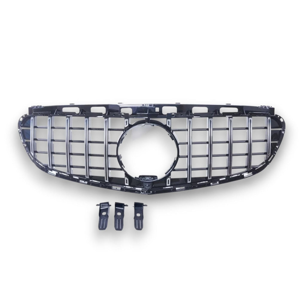 2014-2016 Mercedes-Benz E63 AMG GTR Style Front Grille | W212 Face Lift Chrome Silver Front Grilles