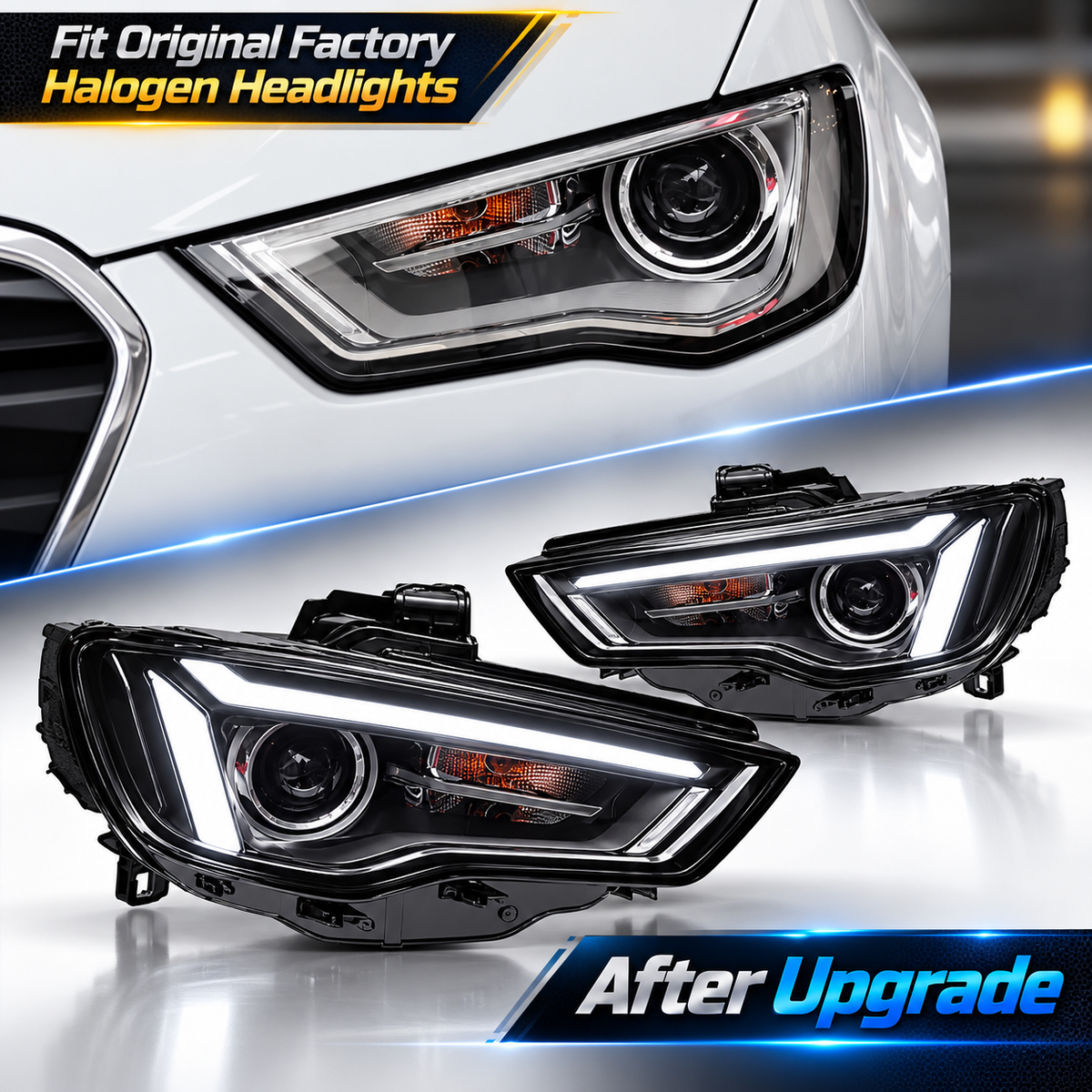 2014-2016 Audi A3/S3 RS5 Style LED Headlights | 8V