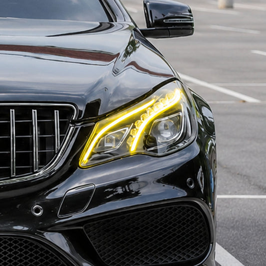 2014-2016 Mercedes-Benz E-Class/E63 AMG CSL Style Headlights Yellow DRL Modules | W212/A207/C207