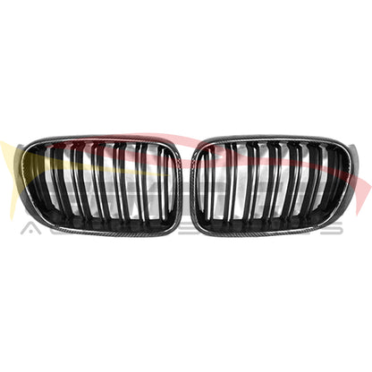 2014-2018 Bmw X3/X4 Dual Slat Kidney Grilles | F25/F26 Carbon Fiber