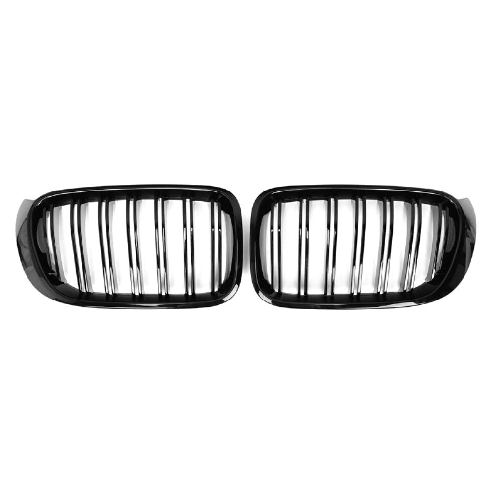 2014-2018 Bmw X3/X4 Dual Slat Kidney Grilles | F25/F26 Gloss Black