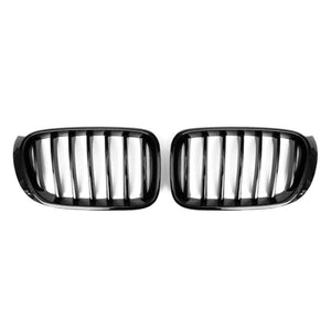 2014-2018 Bmw X3/X4 Single Slat Kidney Grilles | F25/F26 Gloss Black