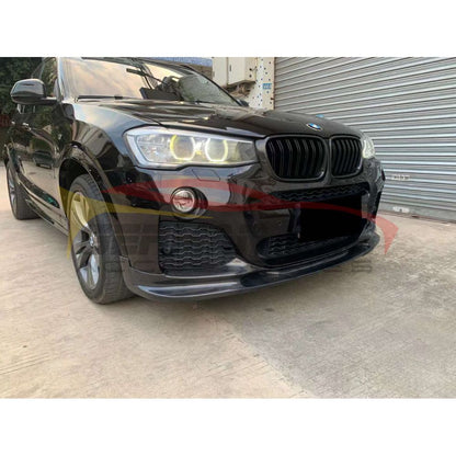 2014-2018 Bmw X4 M Performance Style Carbon Fiber Front Lip | F26 Mirror Caps