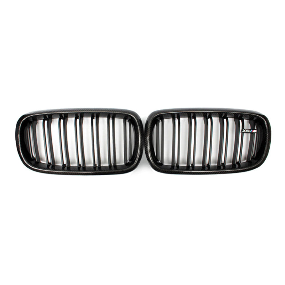 2014-2018 Bmw X5/X6/X5M/X6M Dual Slat Kidney Grilles | F15/F16/F85/F86 Carbon Fiber / X5M