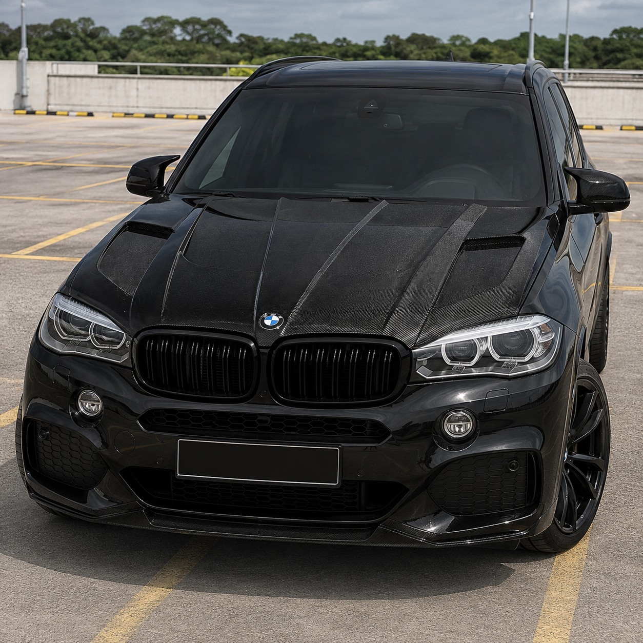 2014-2019 BMW X5/X6/X5M/X6M LD Style Carbon Fiber Hood | F15/F16/F85/F86