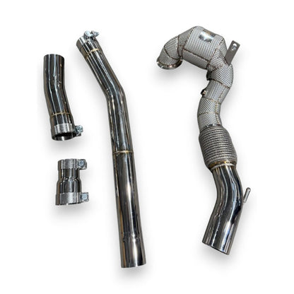 2014-2020 Audi A3/S3 Downpipe | 8V/8V.5 A3/S3 Yes Heat Shield / 200 Cell Euro 6 Sport High Flow Cat Downpipes