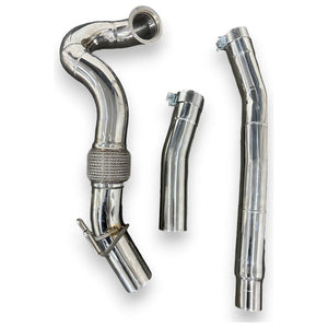 2014-2020 Audi A3/S3 Downpipe | 8V/8V.5 Yes Heat Shield / Racing (No Cat) Front Race Pipes